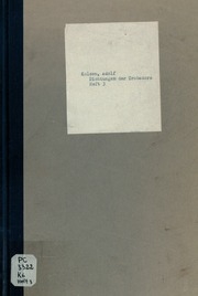 Dichtungen der Trobadors; auf Grund altprovenzalischer Handschriften teils zum ersten Male kritisch hrsg. teils berichtigt und ergänzt