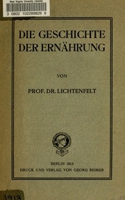 Die geschichte der ernährung