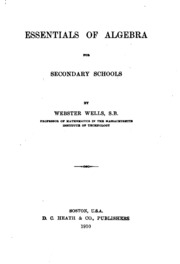 Essentials Of Algebra For Secondary Schools