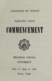 Commencement Exercise Programs, 1958-