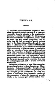 A supplement to the pharmacopœias