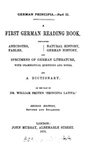 German Principia, Part Ii. A First German Reading Book