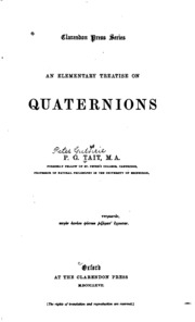 An Elementary Treatise On Quaternions