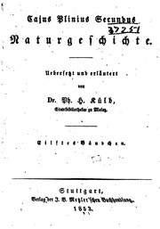 Cajus Plinius Secundus Naturgeschichte