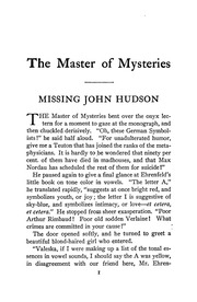 The Master Of Mysteries; Being An Account Of The Problems Solved By Astro, Seer Of Secrets, And His Love Affair With Valeska Wynne, His Assistant;