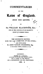Commentaries On The Laws Of England : In Four Books