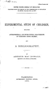 Experimental Study Of Children