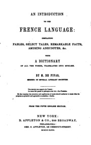 An Introduction To The French Language: From The 5th English Ed