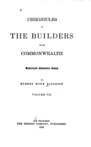 Chronicles Of The Builders Of The Commonwealth : Historical Character Study