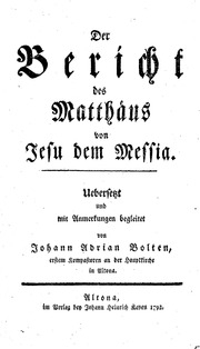 Der Bericht des Matthäus von Jesu dem Messia