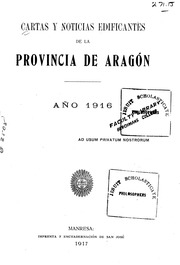 Cartas edificantes de la Provincia de Aragón