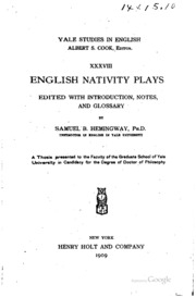 English Nativity Plays;
