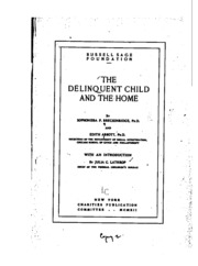The Delinquent Child And The Home