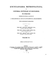 Encyclopædia metropolitana : or, Universal dictionary of knowledge