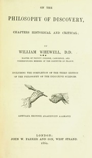 On The Philosophy Of Discovery, Chapters Historical And Critical;