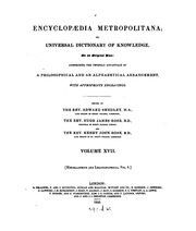Encyclopædia metropolitana : or, Universal dictionary of knowledge