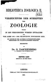 Bibliotheca Zoologica