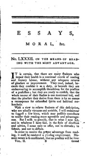 Essays, Moral And Literary