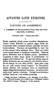 Elementary (advanced) Latin Exercises