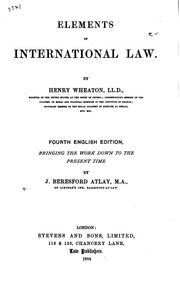 The Elements Of International Law