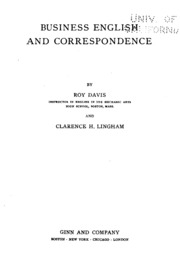 Business English And Correspondence