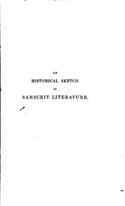 An Historical Sketch Of Sanscrit Literature