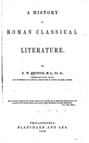 A History Of Roman Classical Literature