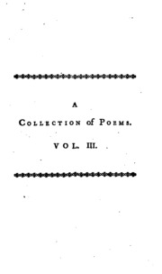 A Collection Of Poems In Six Volumes