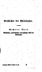 Geschichte Der Philosophie / 6