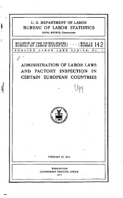 Administration Of Labor Laws And Factory Inspection In Certain European ...