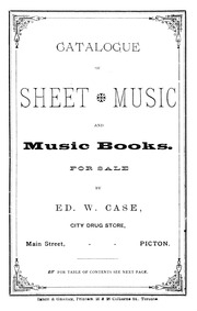 Catalogue Of Sheet Music And Music Books