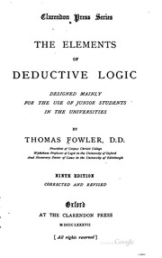 The Elements Of Inductive Logic--