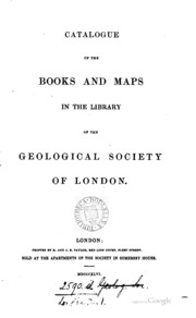 Catalogue Of The Books And Maps. [with]