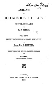 Anhang Zu Homers Ilias, Schulausgabe