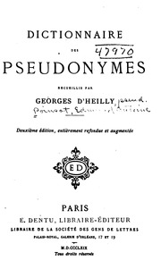 Dictionnaire Des Pseudonymes