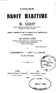 Cours De Droit Maritime