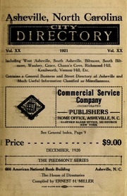 Asheville, North Carolina City Directory [1921]