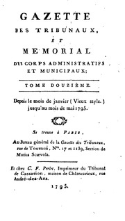 Gazette Des Nouveaux Tribunaux