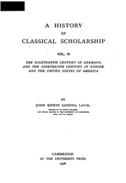 A History Of Classical Scholarship