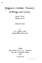 The golden treasury of American songs and lyrics. by Knowles