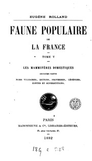 Faune Populaire De La France ..