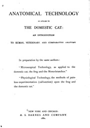 Anatomical Technology As Applied To The Domestic Cat;