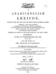 An Arabic-english Lexicon: Derived From The Best And The Most Copious Eastern Sources