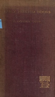 Early Printed Books