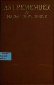 As I Remember; Recollections Of American Society During The Nineteenth Century