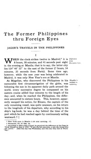 The Former Philippines Thru Foreign Eyes