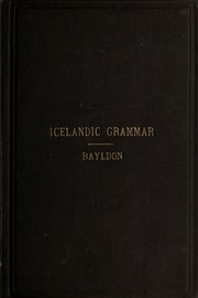An Elementary Grammar Of The Old Norse Or Icelandic Language