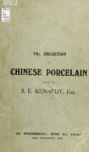 Catalogue Of The Well-known Collection Of Chinese Porcelain