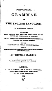A Philological Grammar Of The English Language