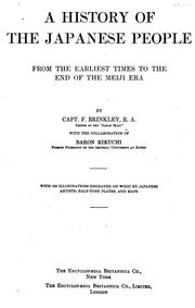 A History Of The Japanese People From The Earliest Times To The End Of The Meiji Era